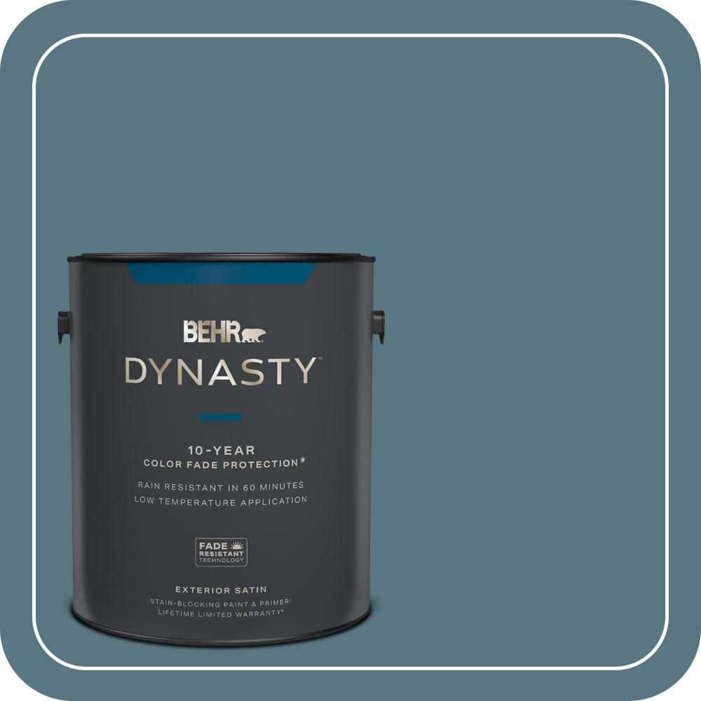 BEHR DYNASTY 1 gal. #MQ5-26 Hampton Surf Satin Enamel Exterior Stain-Blocking Paint & Primer