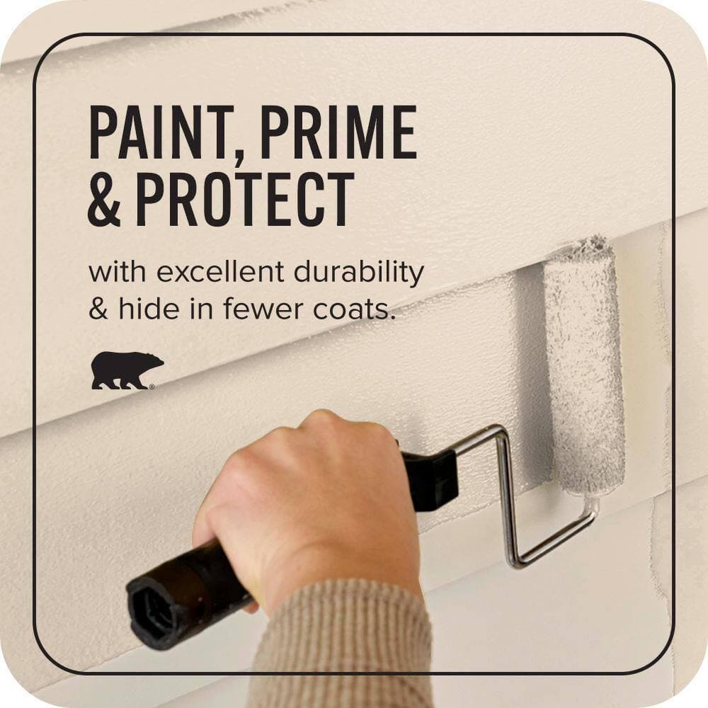 BEHR ULTRA 1 qt. #QE-10 Stone Wash Satin Enamel Exterior Paint & Primer (3)