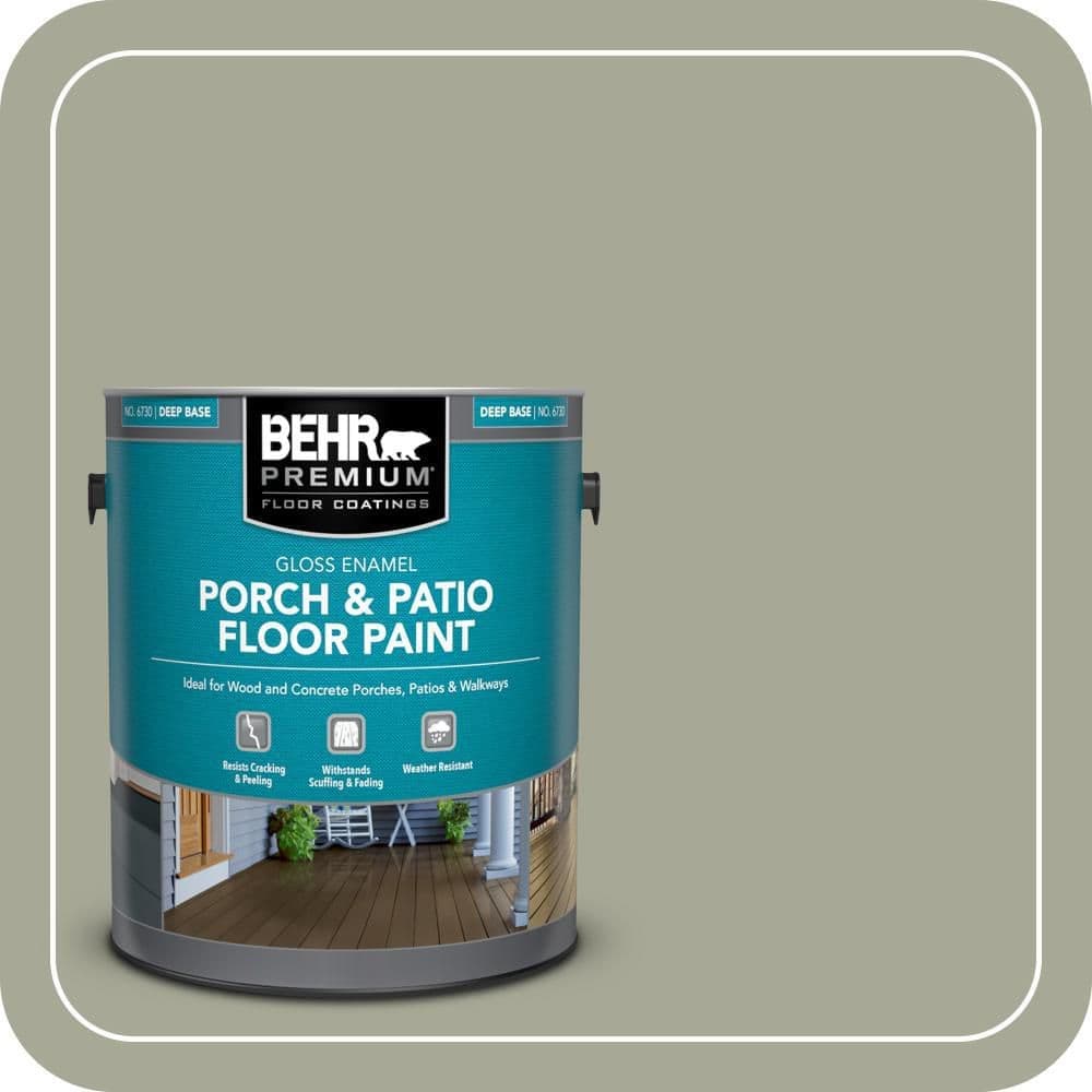 BEHR PREMIUM 1 gal. #PPU10-16 Simply Sage Gloss Enamel Interior/Exterior Porch and Patio Floor Paint