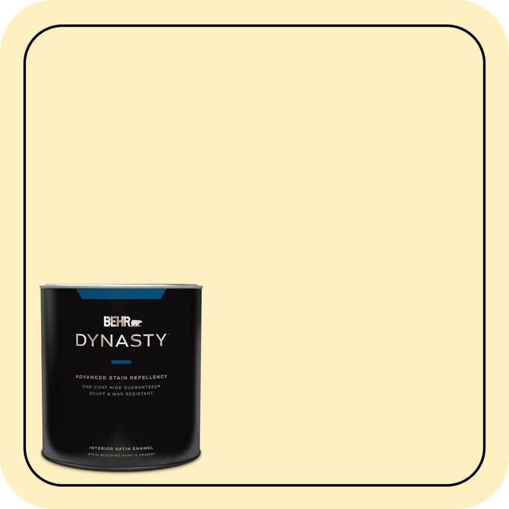 BEHR DYNASTY 1 qt. #P300-2 Meringue Satin Enamel Interior Stain-Blocking Paint and Primer