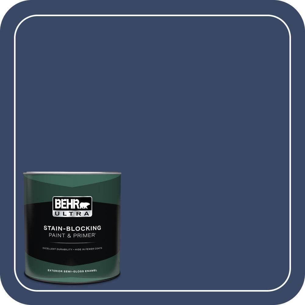 BEHR ULTRA 1 qt. #MQ5-14 Bon Nuit Semi-Gloss Enamel Exterior Paint & Primer (1)