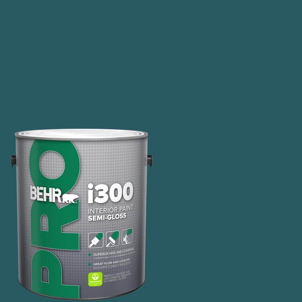 BEHR PRO 1 gal. #PPF-56 Terrace Teal Semi-Gloss Interior Paint