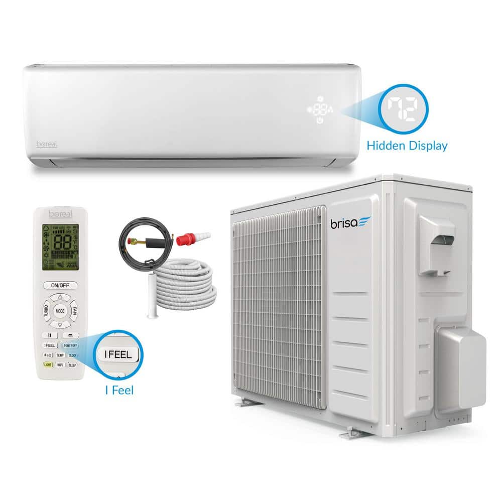 Brisa 19.5 SEER2 9,000 BTU .75-Ton Ductless Mini Split Air Conditioner with Heat Pump 115-Volt (3)
