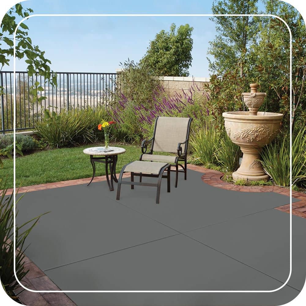 BEHR PREMIUM 1 gal. #PFC-63 Slate Gray Solid Color Flat Interior/Exterior Concrete Stain (3)