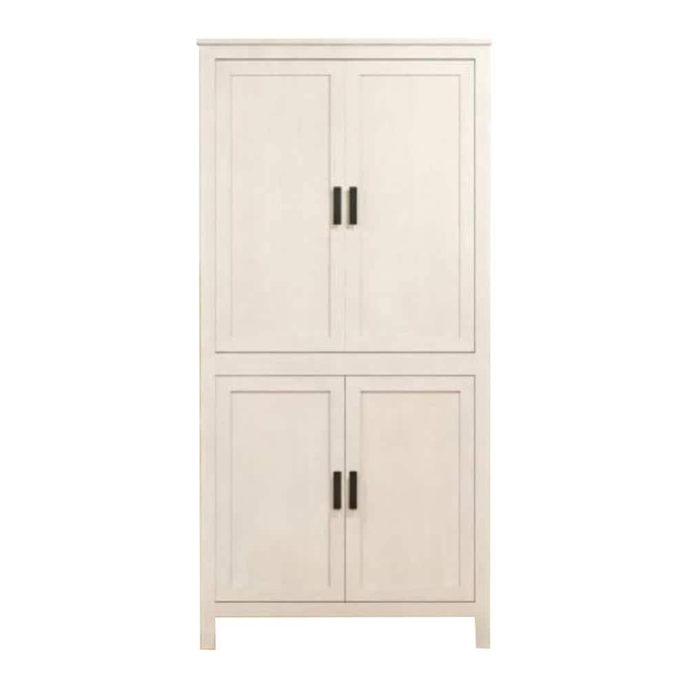 Unbranded 31.3 in. W x 13 in. D x 64 in. H Bathroom White Linen Cabinet (1)