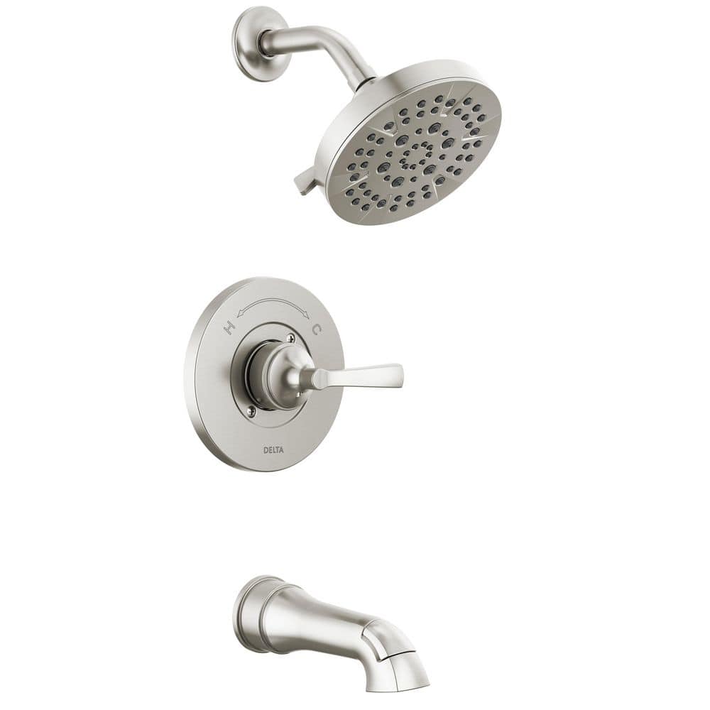 Delta Faryn Single-Handle 5-Spray Tub and Shower Faucet in Brushed Nickel (Valve Included) (2)