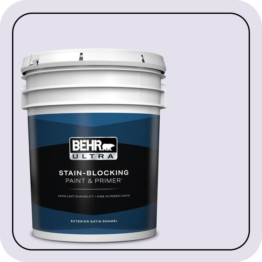 BEHR ULTRA 5 gal. #650C-2 Powdery Mist Satin Enamel Exterior Paint & Primer