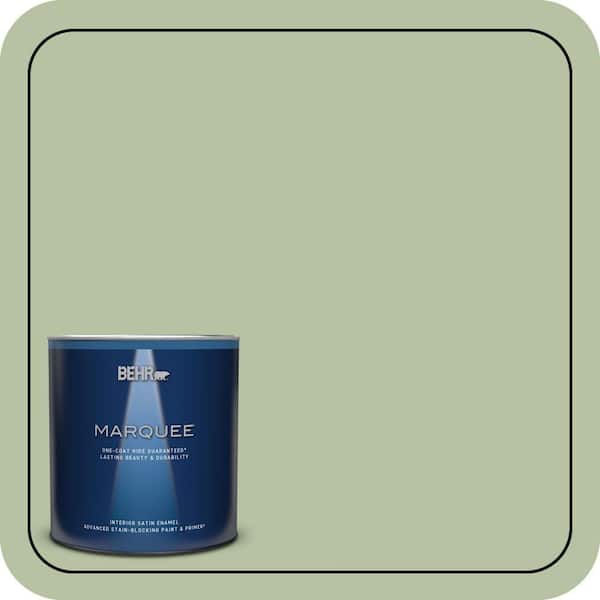 BEHR PREMIUM PLUS #M380-4 Chopped Dill Flat Low Odor & Primer (2)