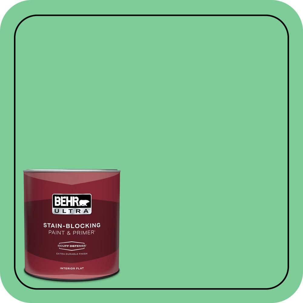 BEHR ULTRA 1 qt. #460B-4 Garden Glow Extra Durable Flat Interior Paint & Primer