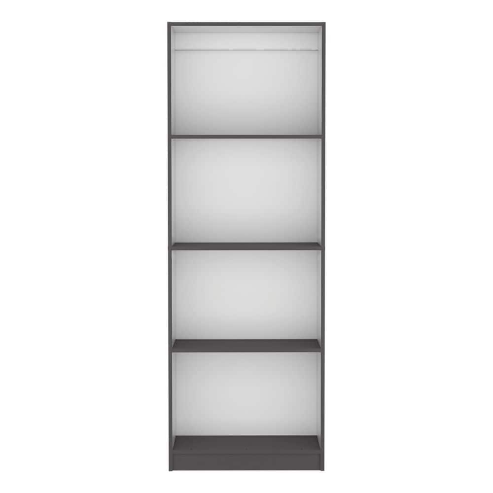 Tahanbath 24.70 in. W x 11.70 in. D x 71.10 in. H Multi-Color Wood Freestanding Linen Cabinet w/4-Shelves in Matt Gray / White (1)