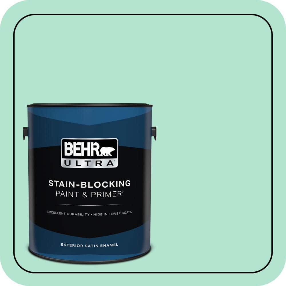 BEHR ULTRA 1 gal. #P420-2 Crystal Rapids Satin Enamel Exterior Paint & Primer