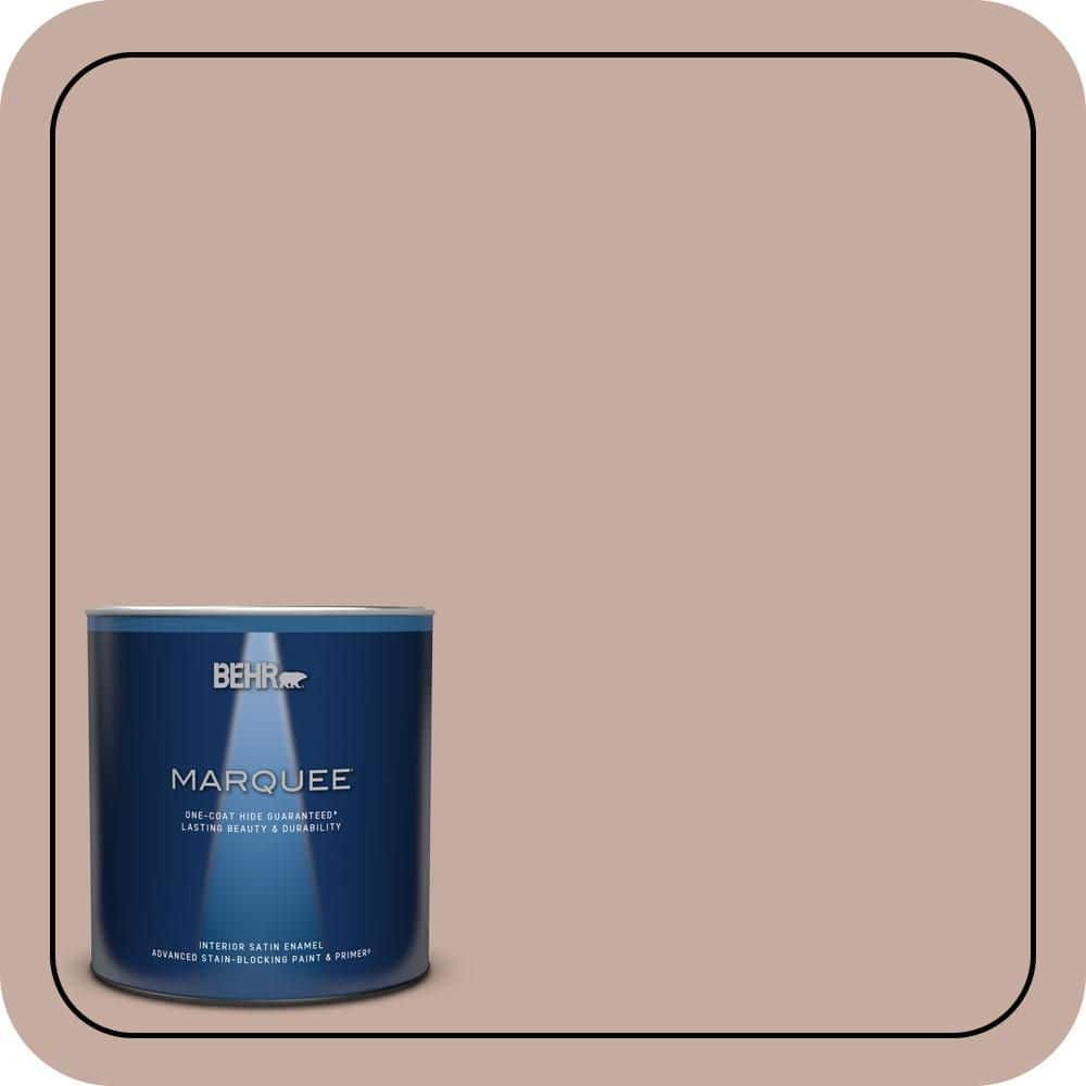 BEHR MARQUEE 1 qt. #PMD-94 Floral Arrangement Satin Enamel Interior Paint & Primer