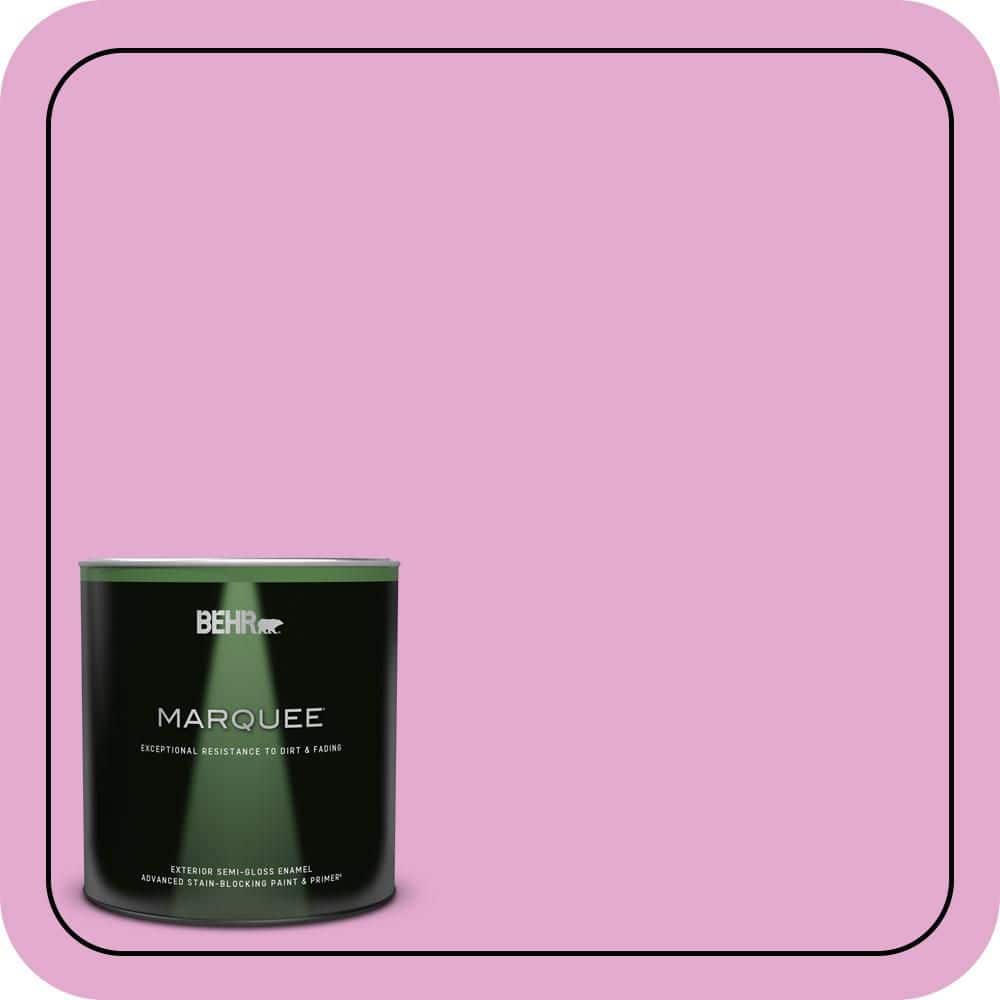 BEHR MARQUEE 1 qt. #680A-3 Pink Bliss Semi-Gloss Enamel Exterior Paint & Primer