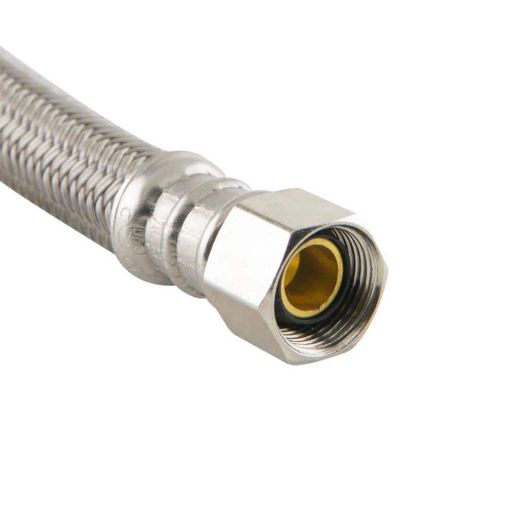 BrassCraft 3/8 in. Compression x 7/8 in. Ballcock Nut x 12 in. Braided Polymer Toilet Supply Line (3-Pack) (2)