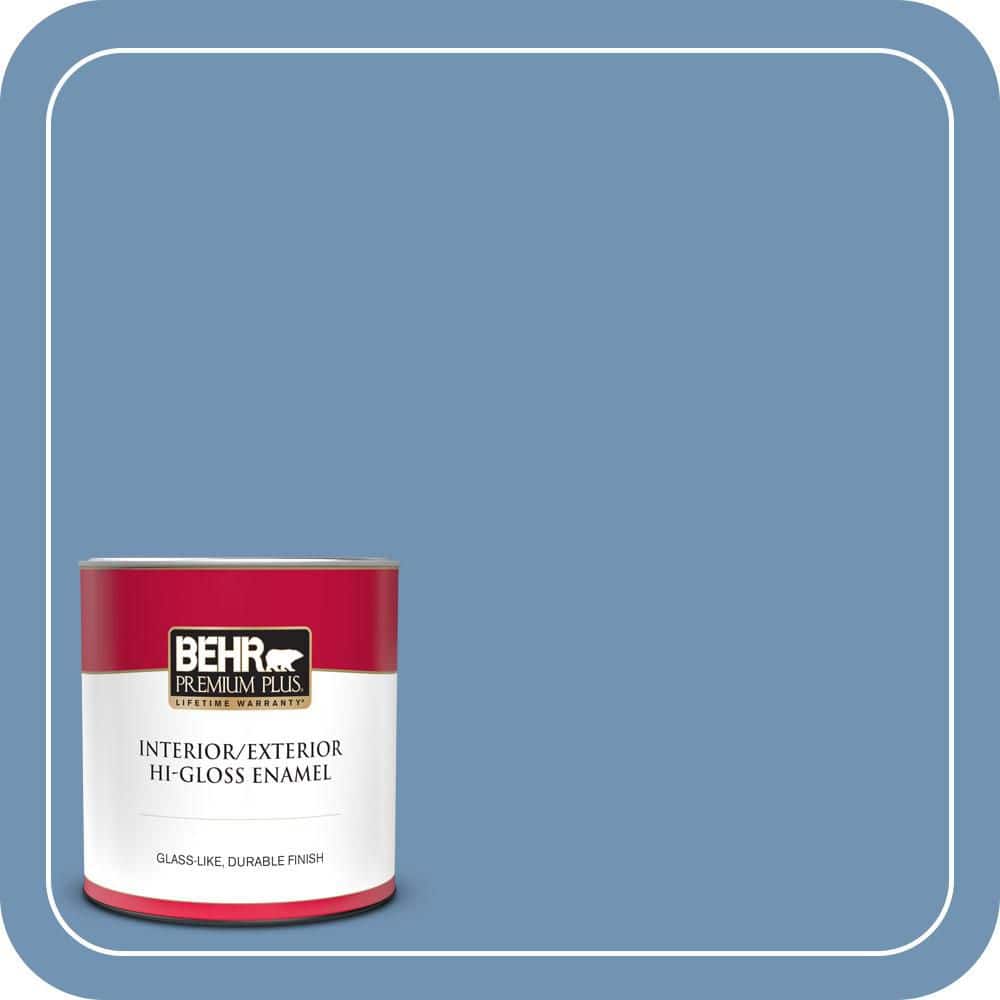 BEHR PREMIUM PLUS 1 qt. #T13-5 Belladonna Hi-Gloss Enamel Interior/Exterior Paint & Primer (1)