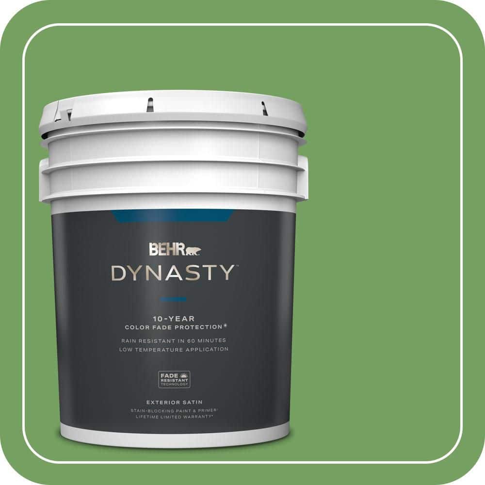 BEHR DYNASTY 5 gal. #MQ4-47 Parakeet Satin Enamel Exterior Stain-Blocking Paint & Primer