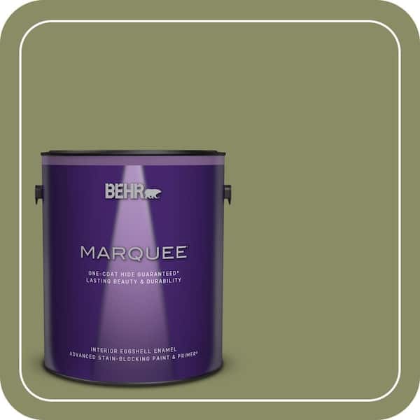 BEHR MARQUEE 1 gal. #S360-5 Yogi One-Coat Hide Eggshell Enamel Interior Paint & Primer (2)