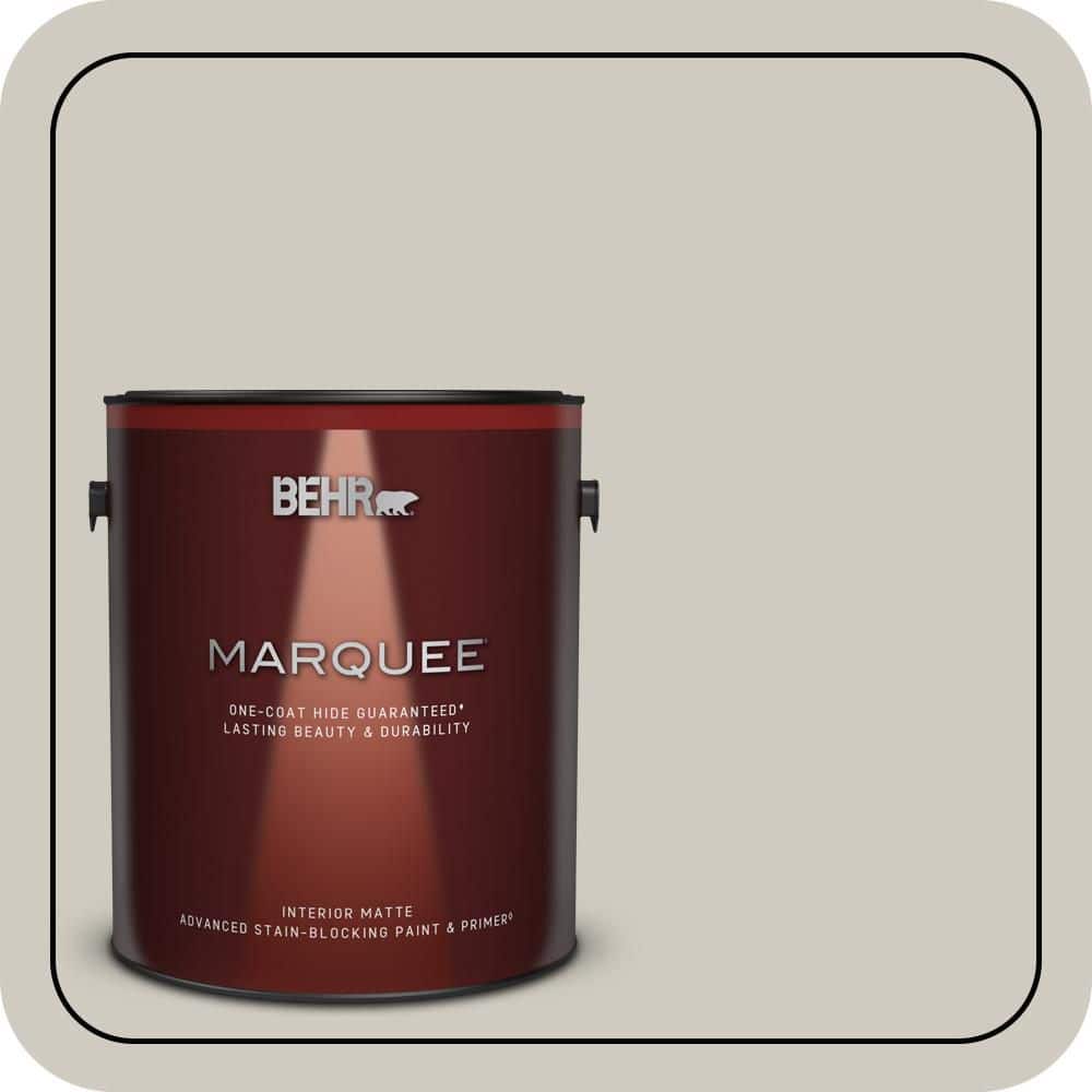 BEHR MARQUEE 1 gal. Designer Collection #DC-007 Tranquil Gray Matte Interior Paint & Primer