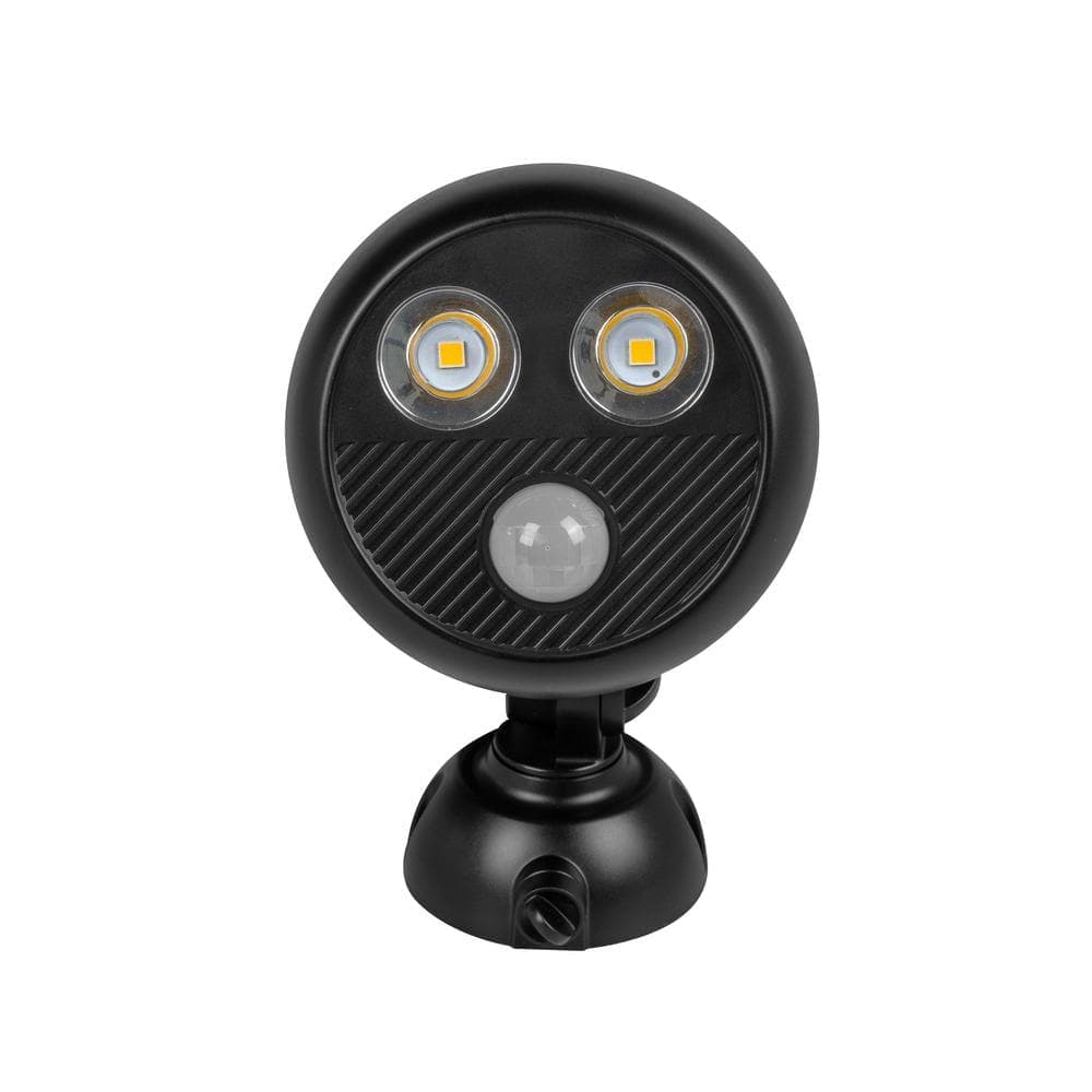 Defiant 120-Degree Black Motion Activated Battery Outdoor Integrated LED Security Flood Light, 4000K (4)