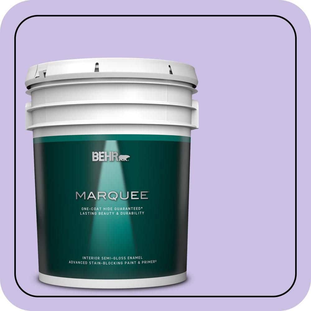 BEHR MARQUEE 5 gal. #P560-3 Party Hat Semi-Gloss Enamel Interior Paint & Primer