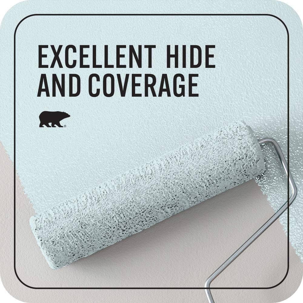 BEHR PREMIUM PLUS 1 qt. #550C-1 Airy Semi-Gloss Enamel EcoMix Plant-Based Interior Paint & Primer (2)