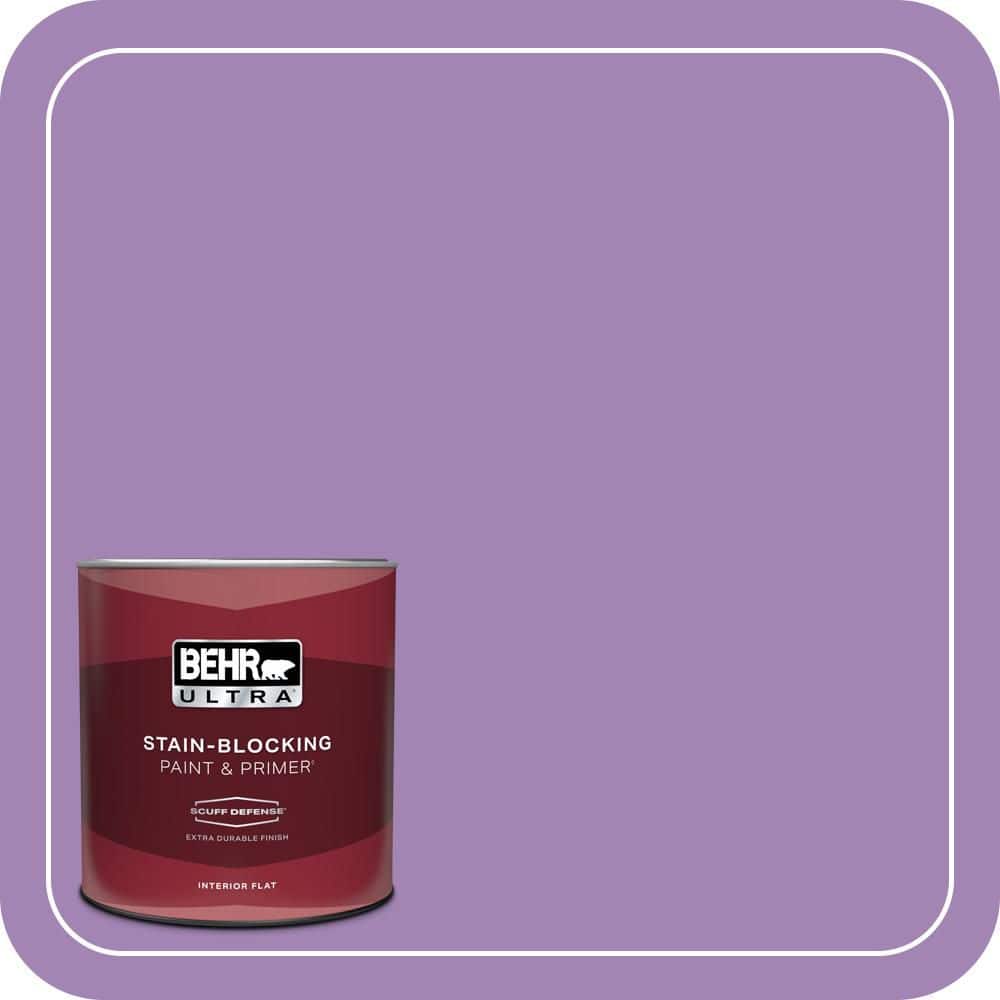 BEHR ULTRA 1 qt. #660B-6 Daylight Lilac Extra Durable Flat Interior Paint & Primer