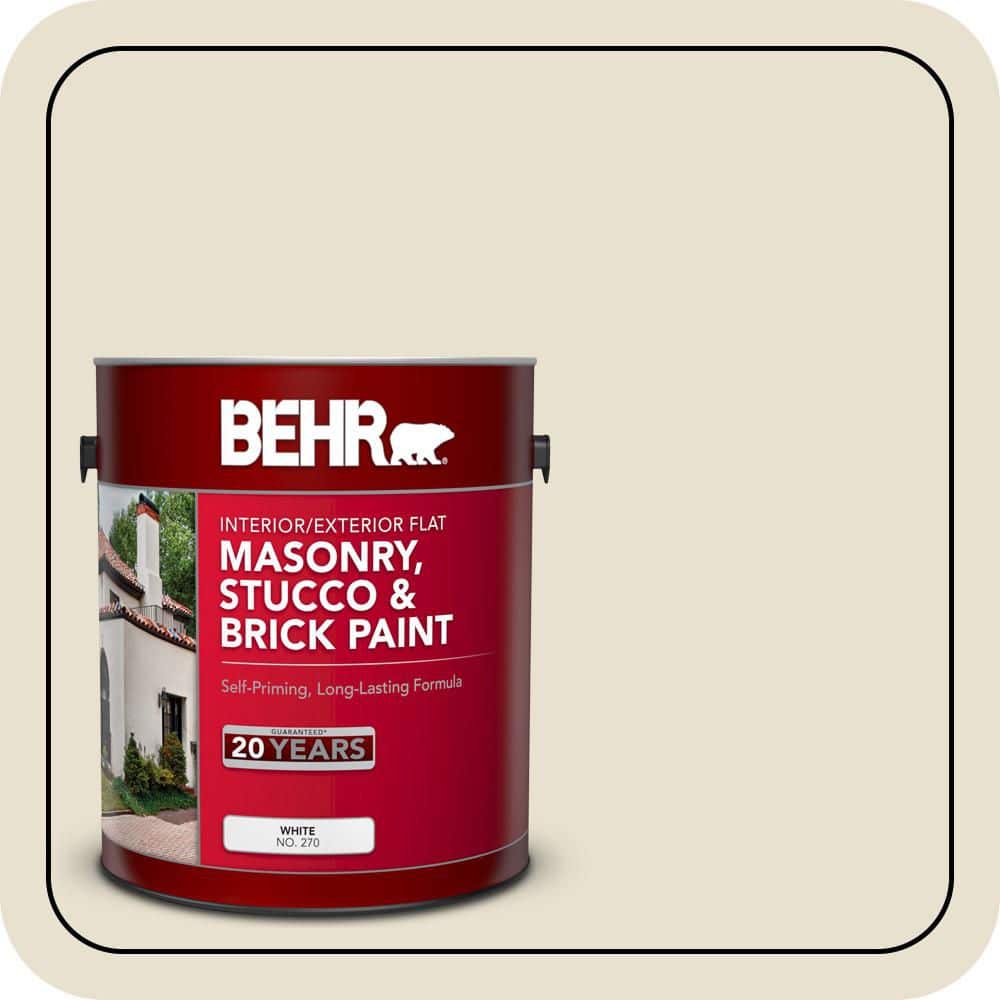 BEHR 1 gal. #BXC-11 Ibis Flat Interior/Exterior Masonry, Stucco and Brick Paint (1)