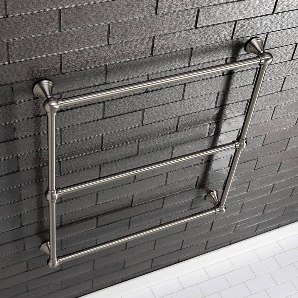 Kingston Brass Maximilien 3-Bar Wall Mount Towel Rack in Brushed Nickel (3)