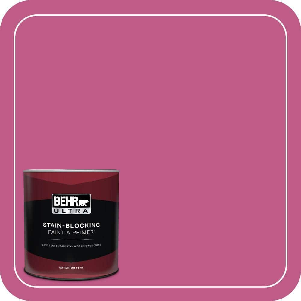 BEHR ULTRA 1 qt. #P120-5 Beauty Queen Flat Exterior Paint & Primer