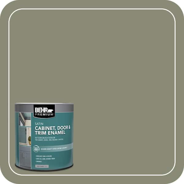 BEHR PREMIUM 1 qt. #PPU10-17 Aloe Thorn Satin Enamel Interior/Exterior Cabinet, Door & Trim Paint (2)