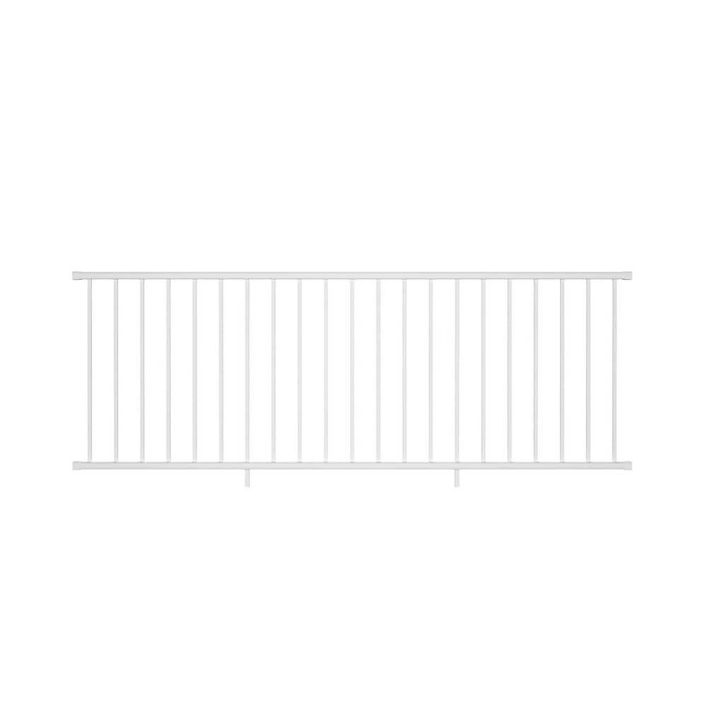 Deckorators Rapid Rail 8 ft. x 36 in. Textured White Aluminum Horizontal Deck Railing Kit (1)