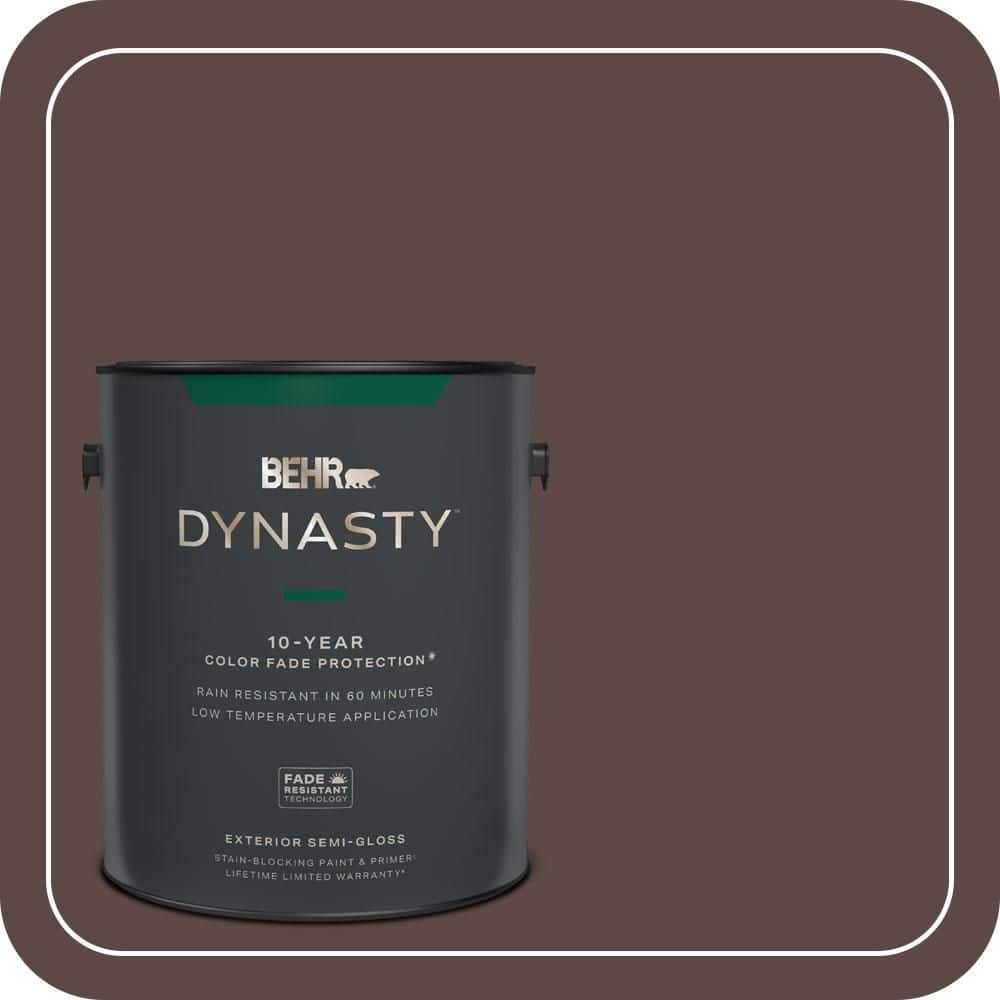 BEHR DYNASTY 1 gal. #MQ1-58 Chocolate Soul Semi-Gloss Exterior Stain-Blocking Paint & Primer
