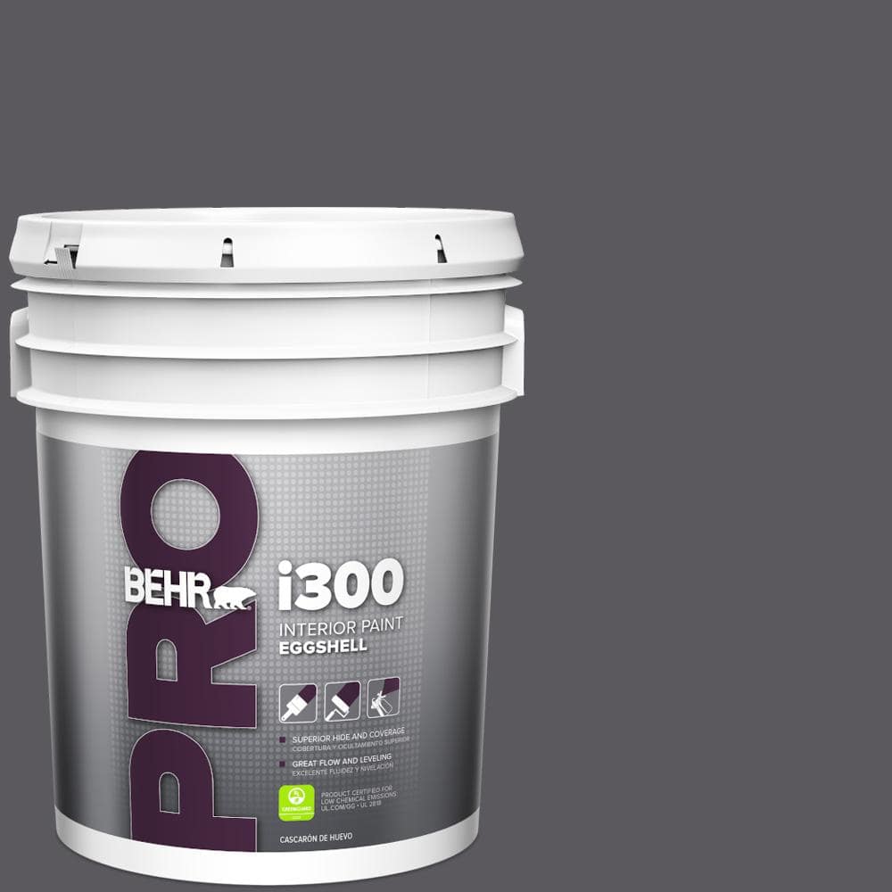 BEHR PRO 5 gal. #MQ5-02 Dark Shadows Eggshell Interior Paint