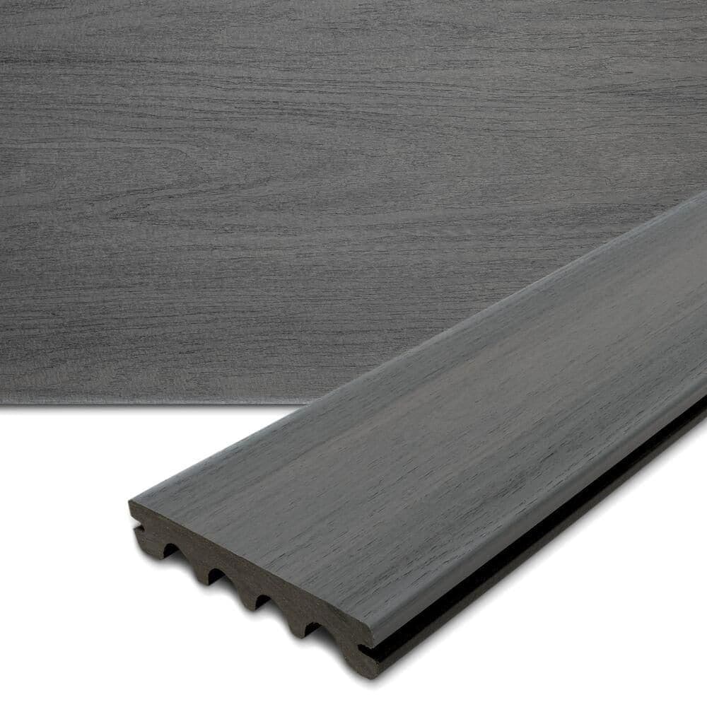 MoistureShield Elevate 1 in. x 6 in. x 20 ft. Alpine Gray Grooved Edge Composite Deck Board (1)
