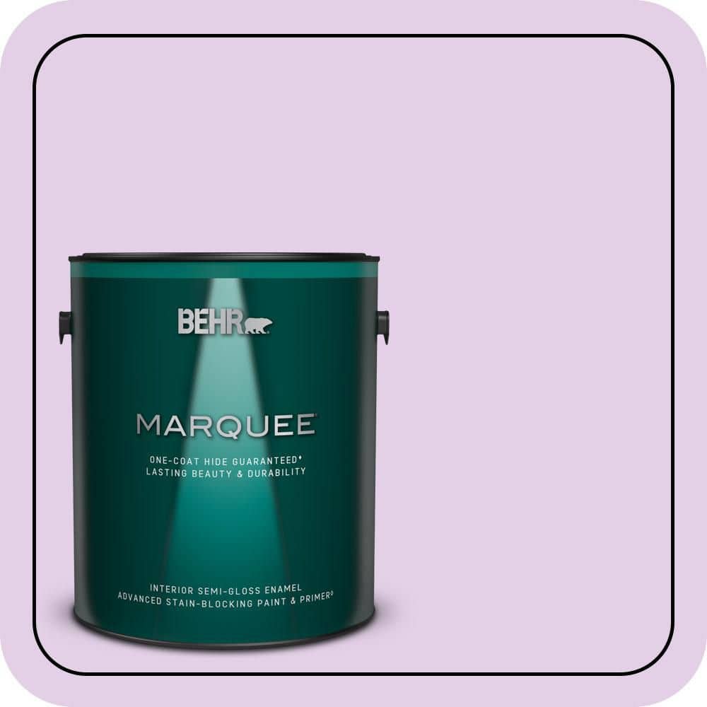 BEHR MARQUEE 1 gal. #P100-2 Sweet Romance Semi-Gloss Enamel Interior Paint & Primer