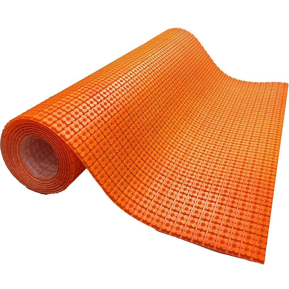 Unbranded Heating Cable Underlayment Membrane Easy Install Uncoupling Heated Floor Mat Waterproof Tile Anti-Fracture 108 sq. ft. (1)