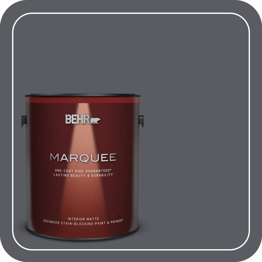 BEHR MARQUEE 1 gal. #PPU18-02 Pencil Point One-Coat Hide Matte Interior Paint & Primer