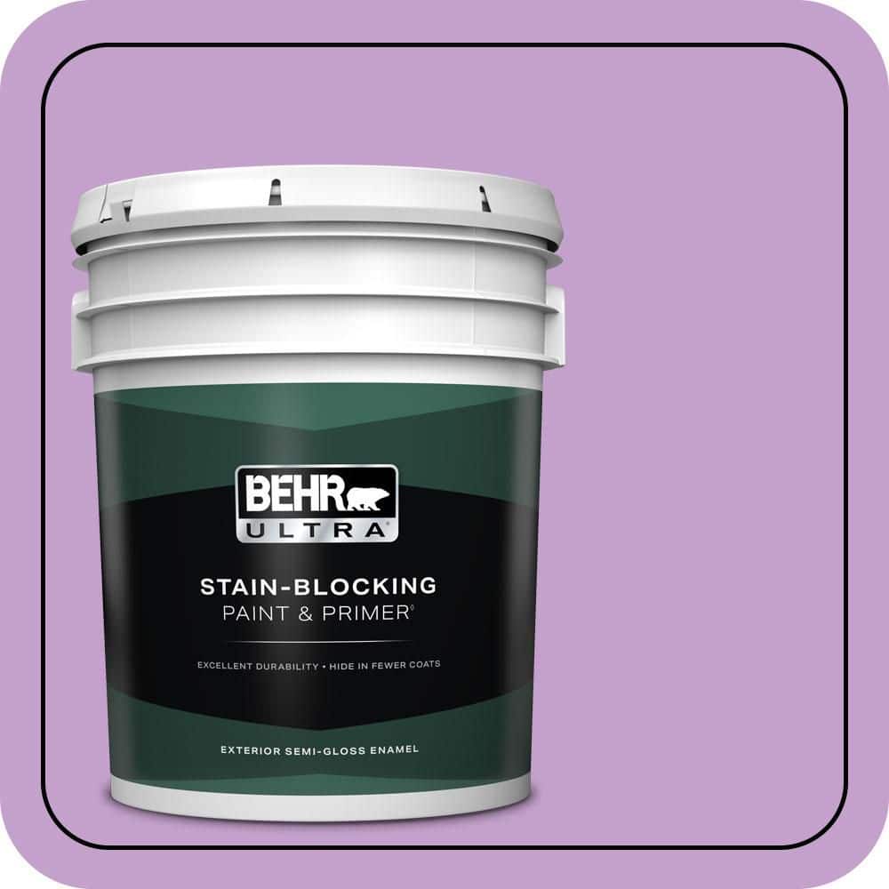 BEHR ULTRA 5 gal. #P100-4 Lovers Knot Semi-Gloss Enamel Exterior Paint & Primer