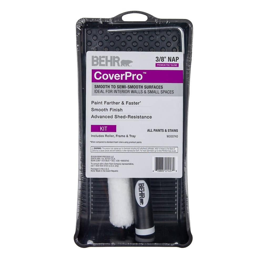 BEHR CoverPro 4 in. Mini Roller Tray Kit (3-Piece)