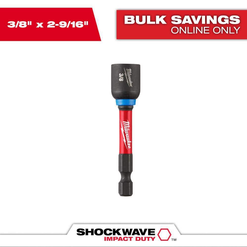 Milwaukee SHOCKWAVE Impact Duty 7/16 in. 1-7/8 in. Alloy Steel Magnetic Nut Driver (1)