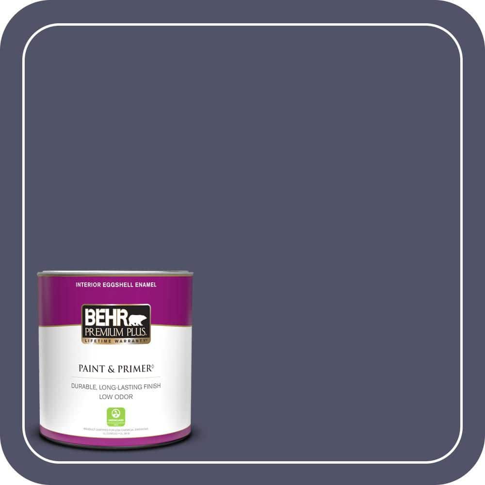 BEHR PREMIUM PLUS #640F-7 Academy Purple Exterior Stain-Blocking Paint & Primer