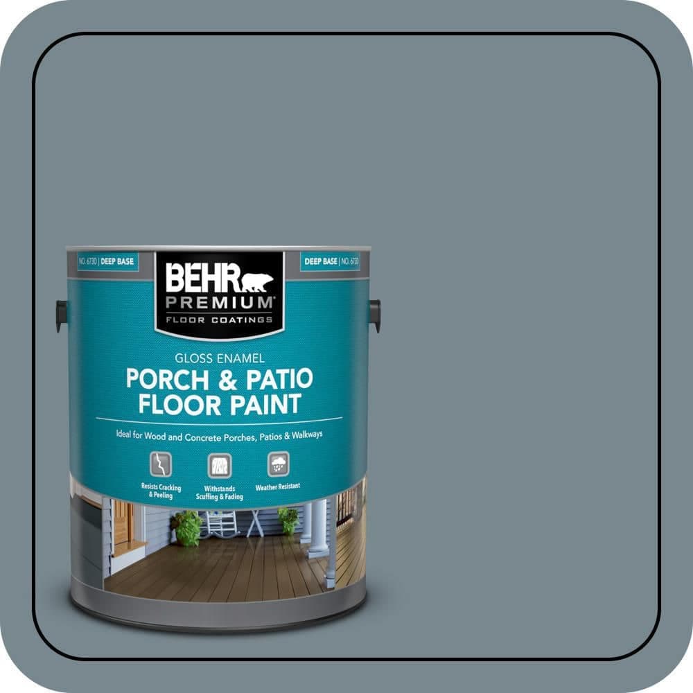 BEHR PREMIUM 1 gal. #N470-5 Norwegian Blue Gloss Enamel Interior/Exterior Porch and Patio Floor Paint