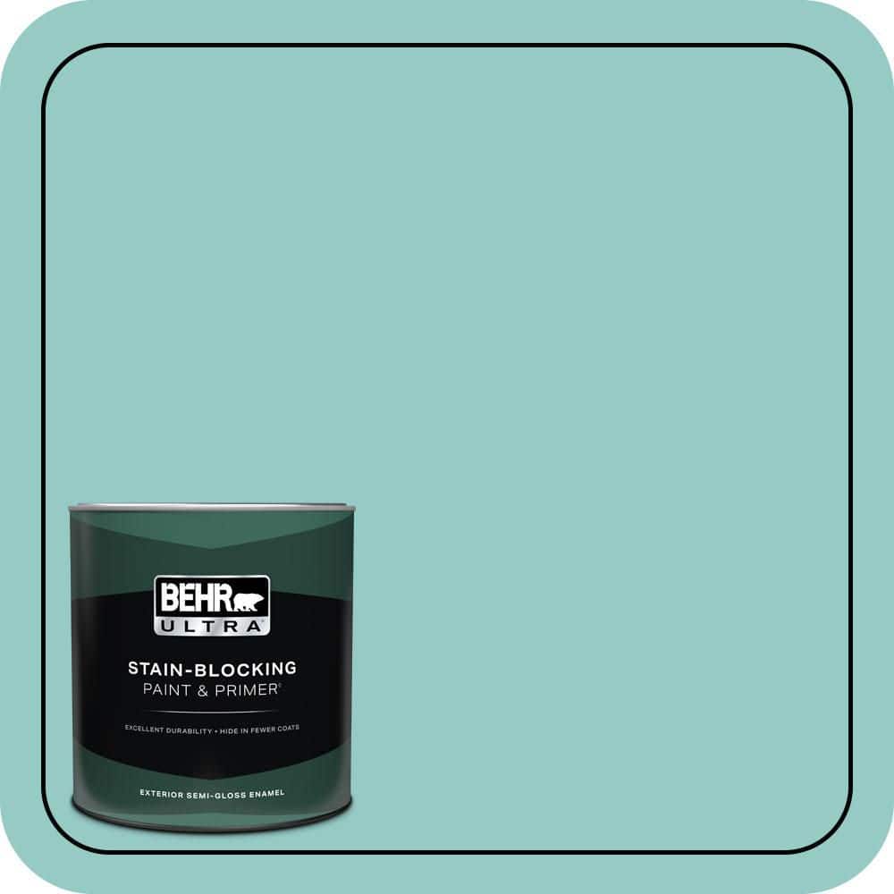 BEHR ULTRA 1 qt. #500D-4 Jamaica Bay Semi-Gloss Enamel Exterior Paint & Primer