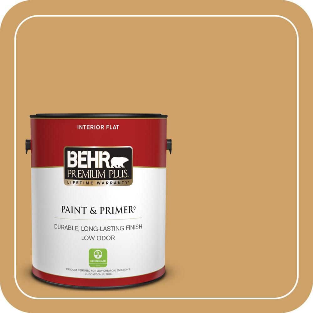 BEHR PREMIUM PLUS 1 gal. #MQ2-16 Summer in the City Flat Low Odor Interior Paint & Primer