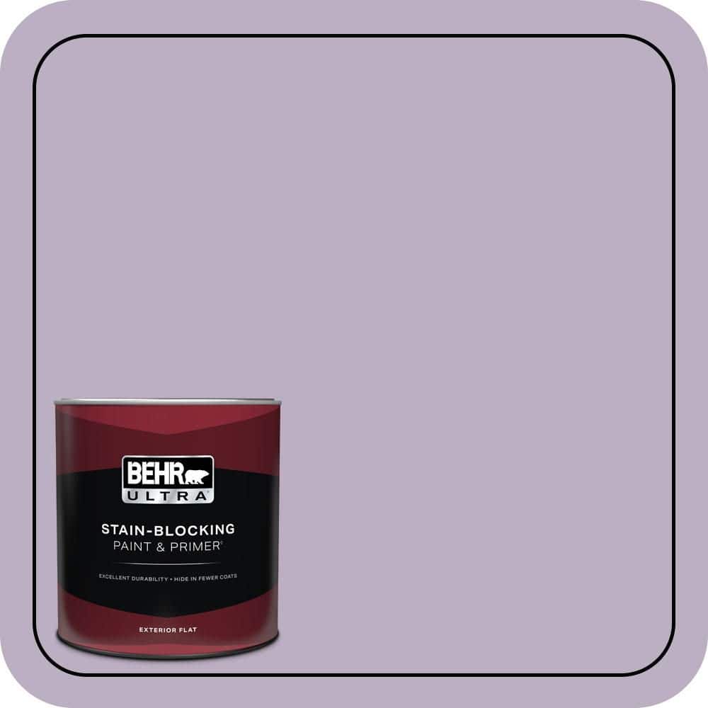 BEHR ULTRA 1 qt. #S100-3 Courtly Purple Flat Exterior Paint & Primer