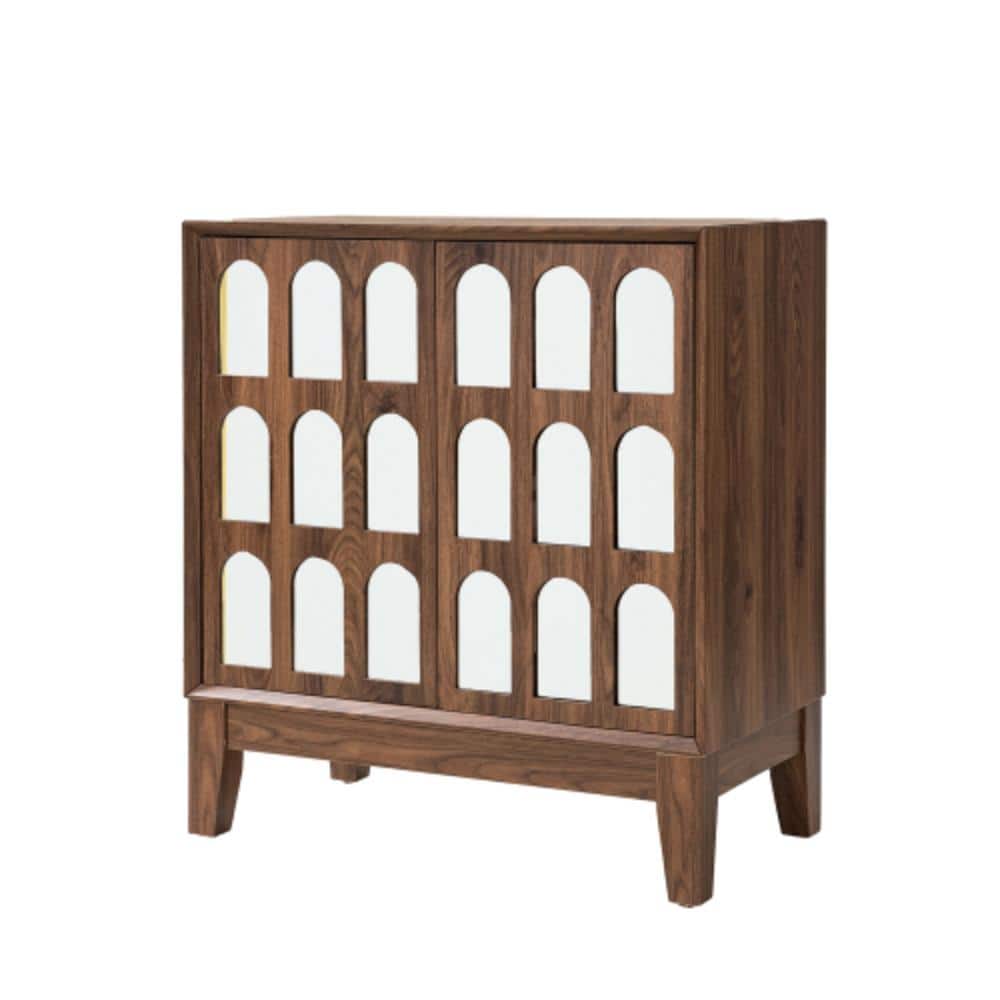 Unbranded 29.38 in. W x 15.75 in. D x 32 in. H Bathroom Brown Linen Cabinet (1)