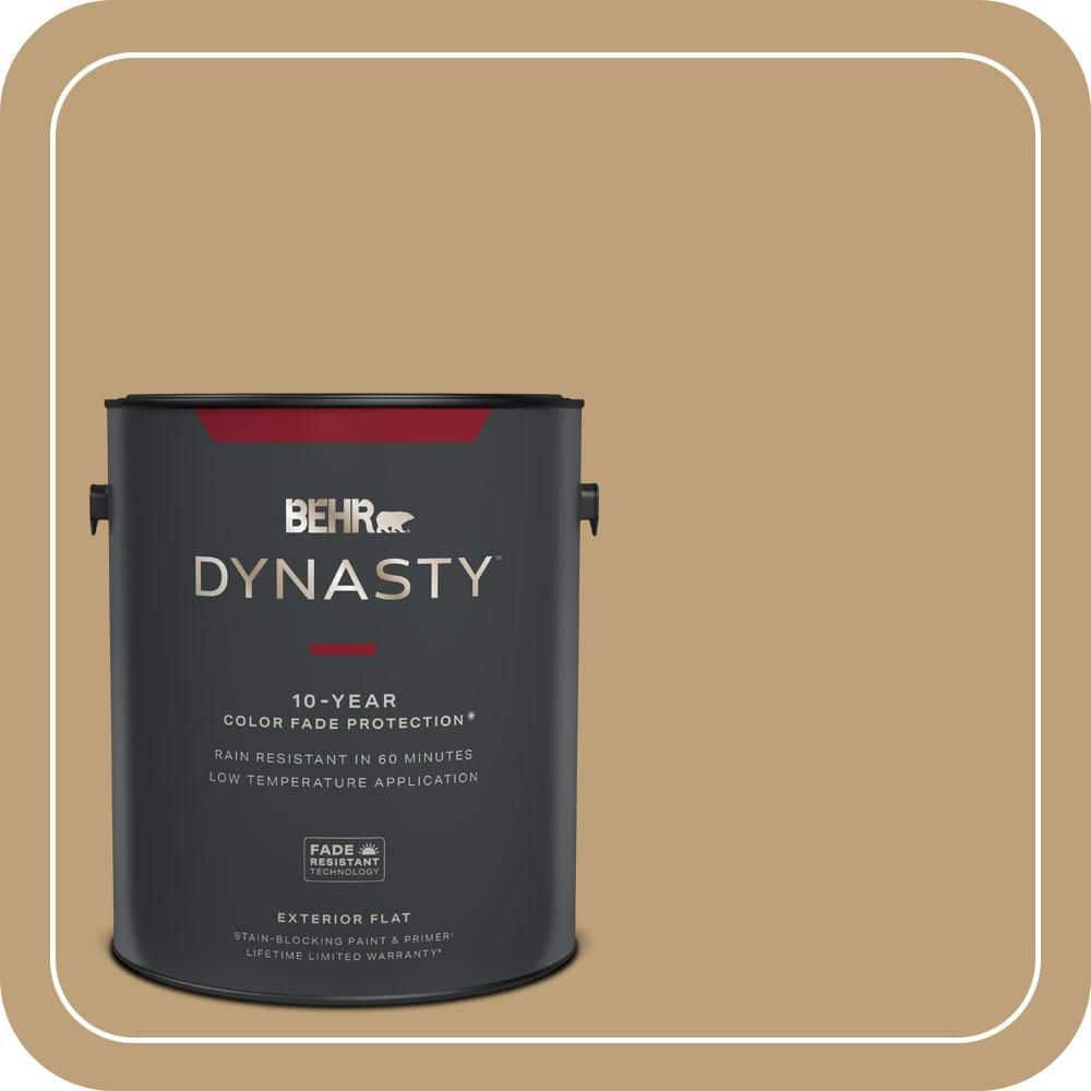 BEHR DYNASTY 1 gal. #PMD-50 Winter Wheat Flat Exterior Stain-Blocking Paint & Primer