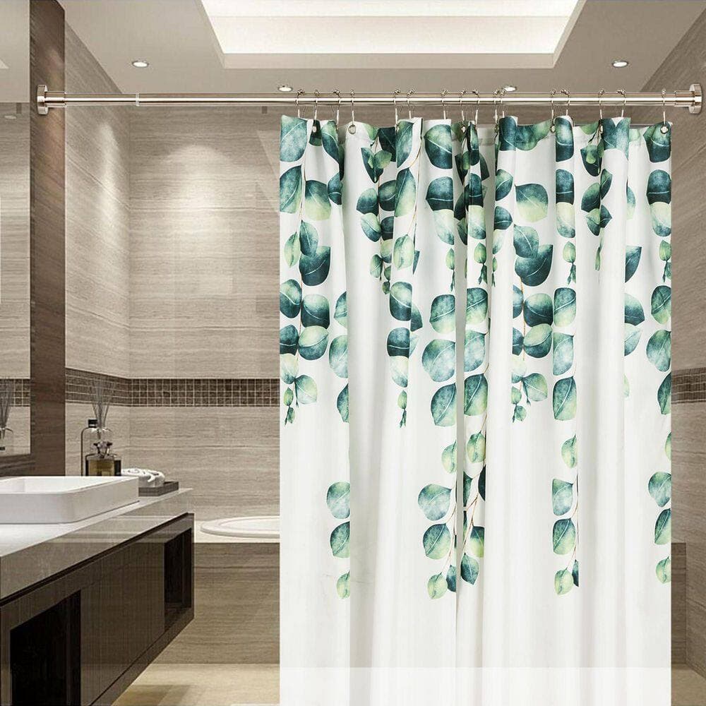 KHKFY Heavy Duty Adjustable Shower Curtain Rod, Expandable 47-84 in. Never Rust Stainless Steel, Brushed Nickel Finish (3)
