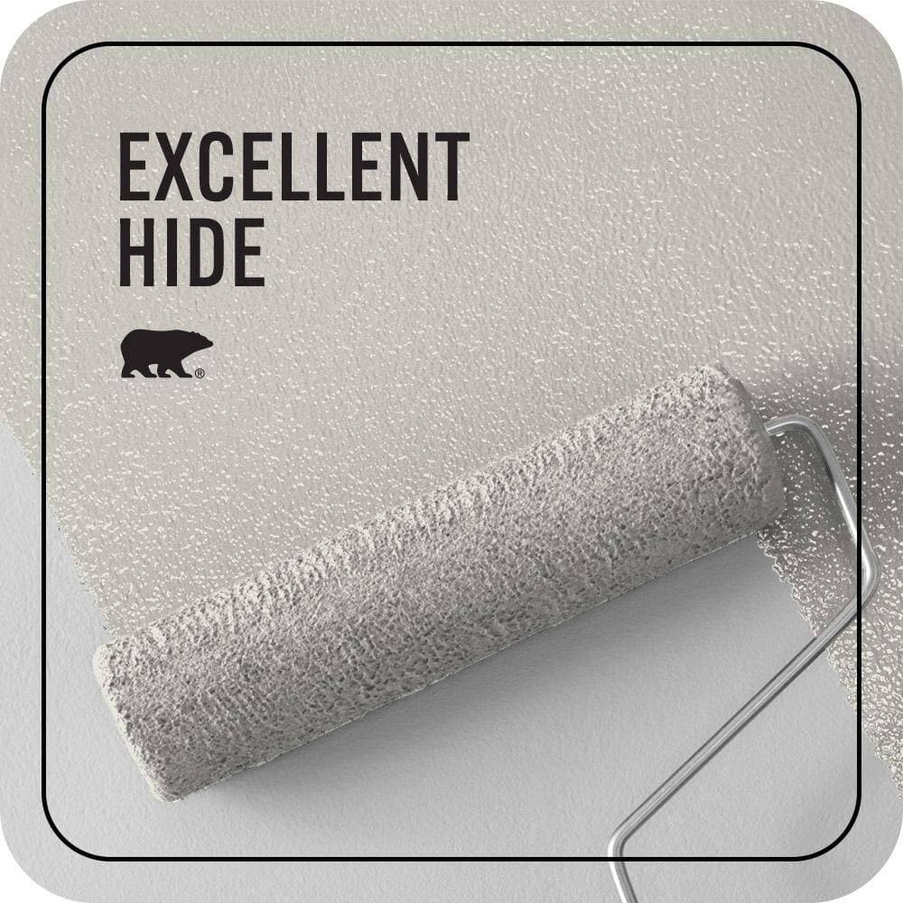 BEHR PREMIUM PLUS 5 gal. #HDC-NT-21 Weathered White Ceiling Flat Interior Paint & Primer (3)