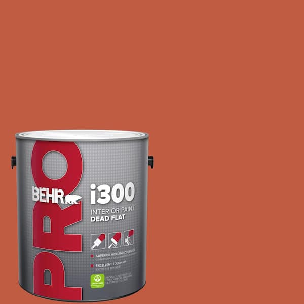 BEHR PRO 1 gal. #M180-7 Deep Fire Dead Flat Interior Paint (2)